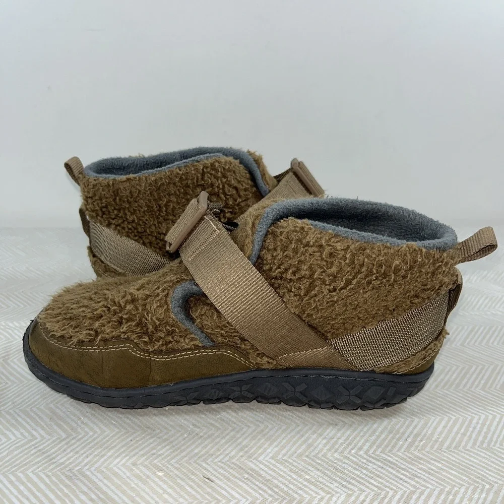 Chaco Ramble Puff Kids Booties Slippers Size 2 EU 33 Trekking Brown Sherpa‎ Warm